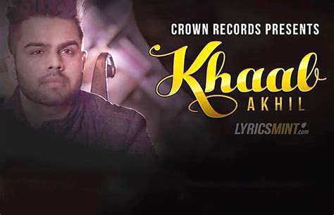 KHAAB Lyrics with Translation in Hindi - AKHIL