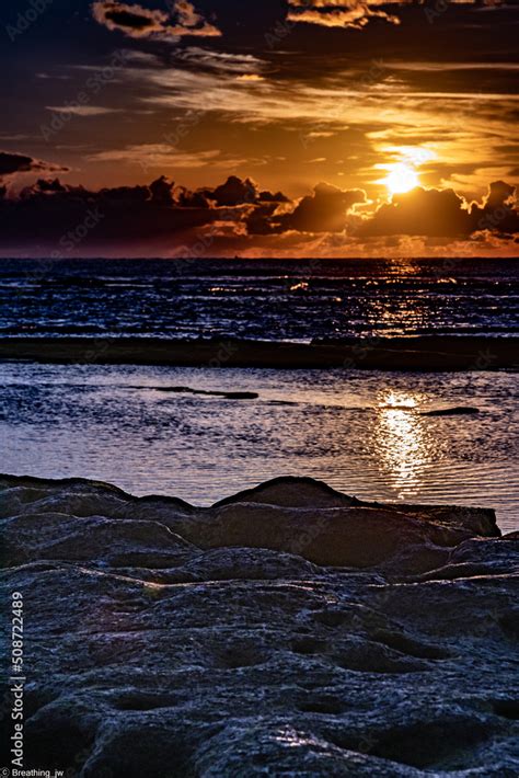 sunrise of Gwangchigi beach, Jeju island, Korea Stock Photo | Adobe Stock