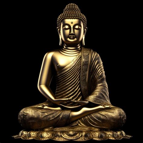 Golden Harmony Lounge 3D Buddha Wallpaper for Living Room - Magic Decor