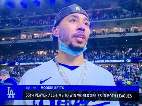 Mookie Betts, 55th player to win World Series for AL & NL, October 27 ...