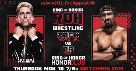 NJPW World TV Title Match And More Set For 5/18 ROH TV