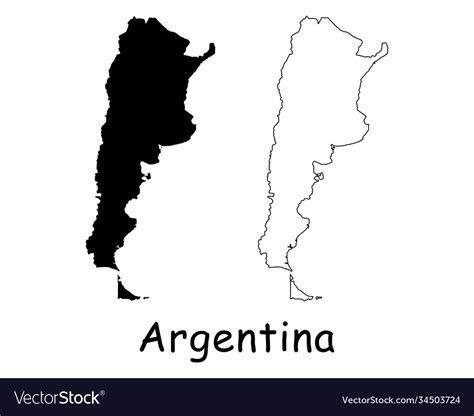 Argentina map Royalty Free Vector Image - VectorStock