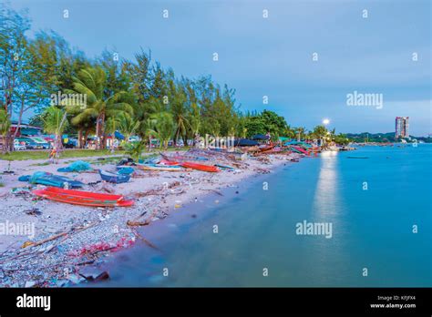 Siracha beach evening view in Chonburi Thailand Stock Photo: 164520780 - Alamy