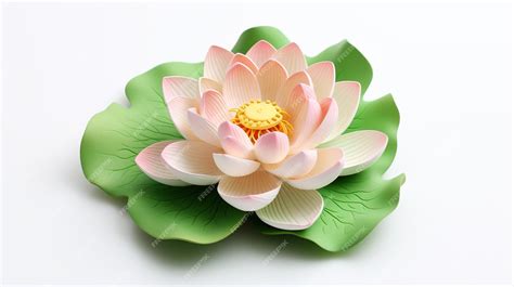 Premium AI Image | Lotus flower on white background generative ai