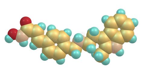 Molecular Structure of Panobinostat Isolated on White Stock ...