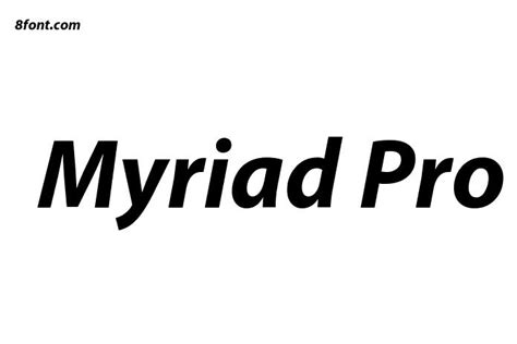 Myriad Pro Bold Italic Font - Graphic Design Fonts