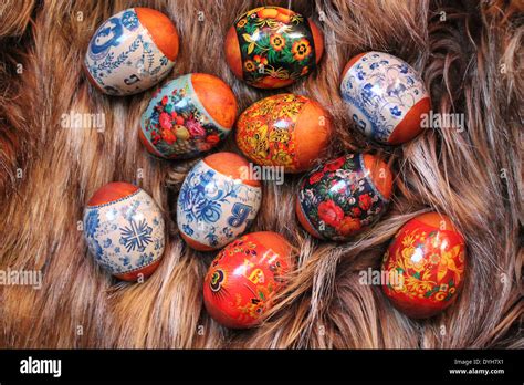 decoration Easter eggs in traditional Russian Orthodox style Stock ...