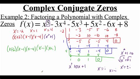 2.5.2 Complex Conjugate Zeros - YouTube