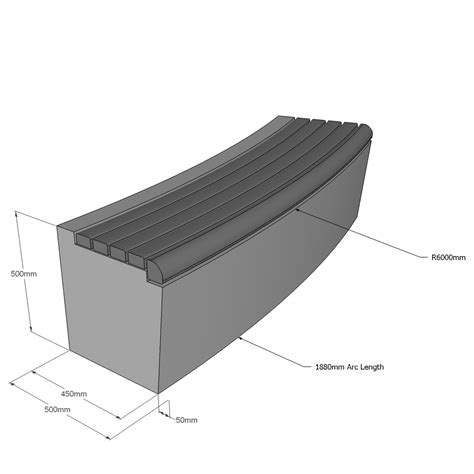 Seat Curve 6m rad - Hardscape | Commercial Stone & Paving