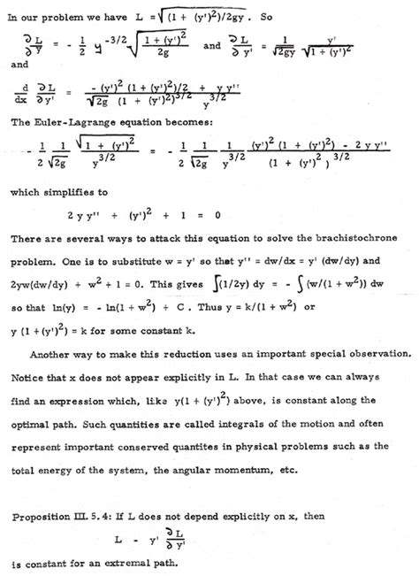 National Curve Bank - A MATH Archive: Brachistochrone Equations