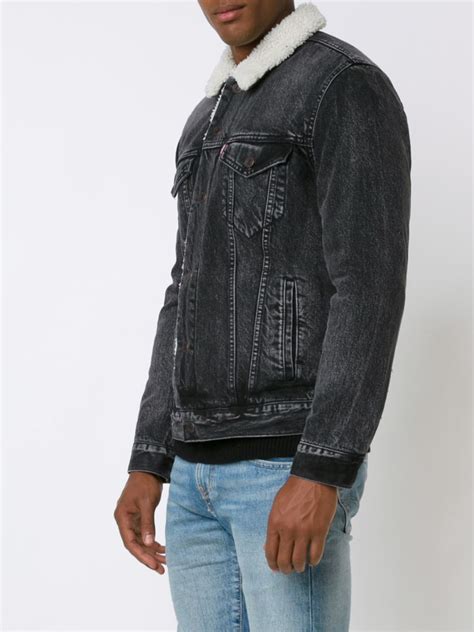 Lyst - Levi'S 'sherpa' Denim Jacket in Black for Men