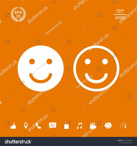 Smile Icon Happy Face Symbol Your Stock Vector (Royalty Free) 1257240256 | Shutterstock