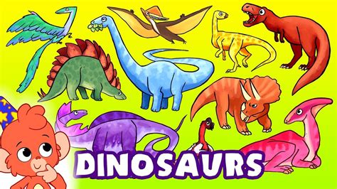 Learn Dinosaurs for kids | Learning Dinosaur Names for Children | T-rex Stegosaurus - YouTube