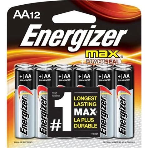 Energizer AA Batteries, Double A Max Alkaline Battery, 12/Pack - Bluebird Office Supplies