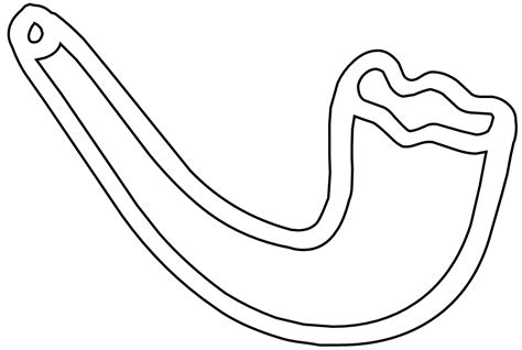 Shofar Outline Clip Art at Clker.com - vector clip art online, royalty ...