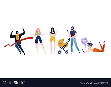 Hand drawn abstract social people clip art Vector Image