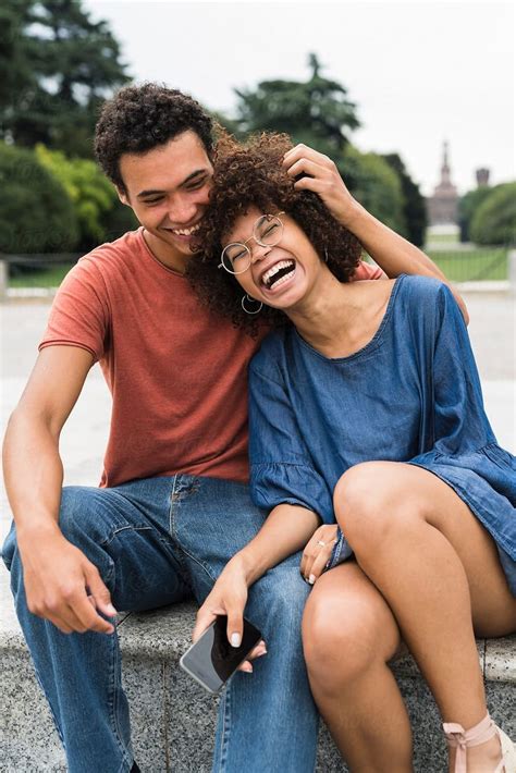 Happy young black couple having fun in the city by GIC for Stocksy ...