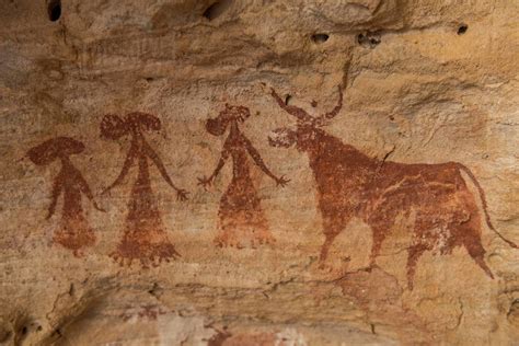 Rock painting, Ennedi Plateau, UNESCO World Heritage Site, Ennedi ...