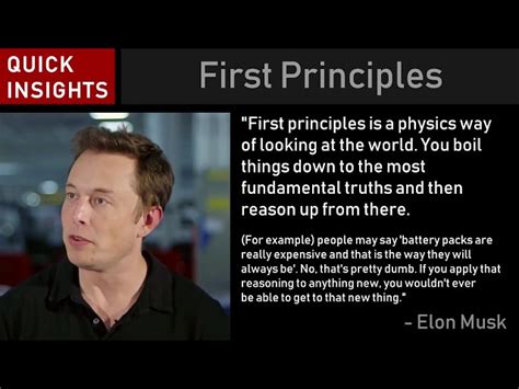 First Principles: Elon Musk Method of Thinking