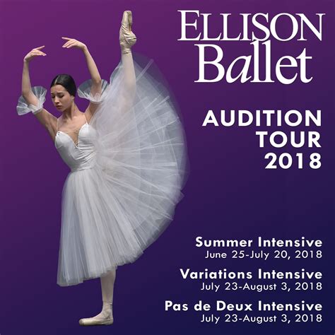 Ellison Ballet Summer Intensive Holding Ballet Dancer Auditions