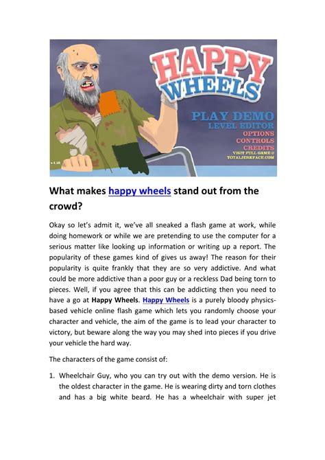 Play happy wheels 2 at happywheels game net by Hire SEO expert - Issuu