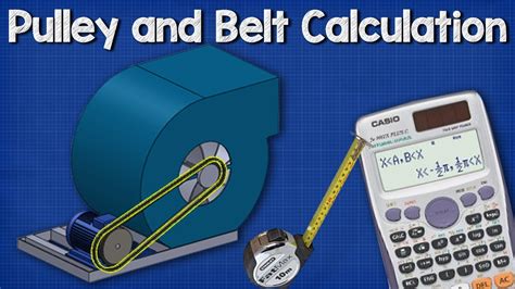Pulley Belt CALCULATIONS - Belt length, distance between pulley wheels - YouTube