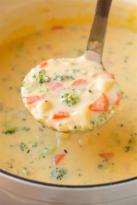 Cheddar Broccoli Potato Soup - Cooking Classy