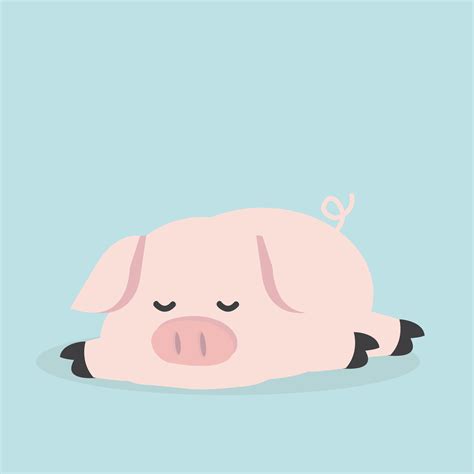 Cute pig sleeping cartoon 1886600 Vector Art at Vecteezy