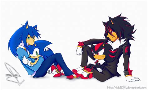 Sonic and Shadow gijinka by idolnya on DeviantArt