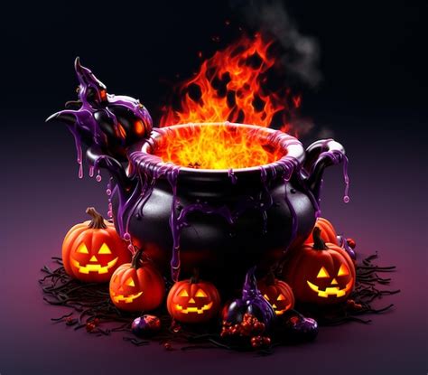 Premium AI Image | halloween photo of a witch cauldron