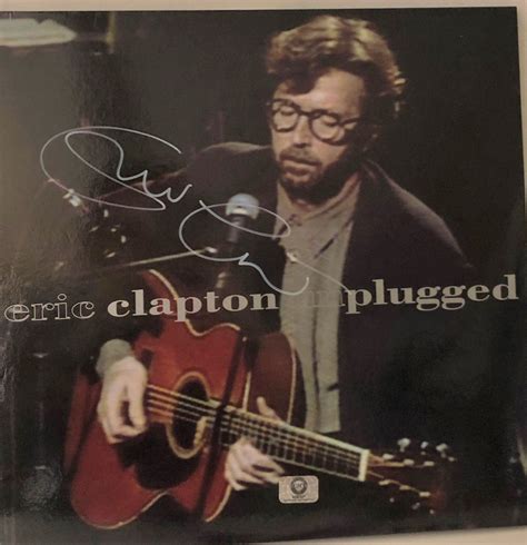 Signed Eric Clapton "Eric Clapton Unplugged" Album Cover