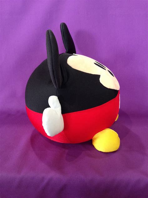 #1258 Mickey Mouse Round Plush Mini Bean Bag - Large