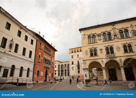 BELLUNO, ITALY â€“ MAY 03, 2019: the Historic City Center of Belluno ...