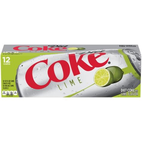 Diet Coke with Lime Soda, 12 cans / 12 fl oz - Kroger