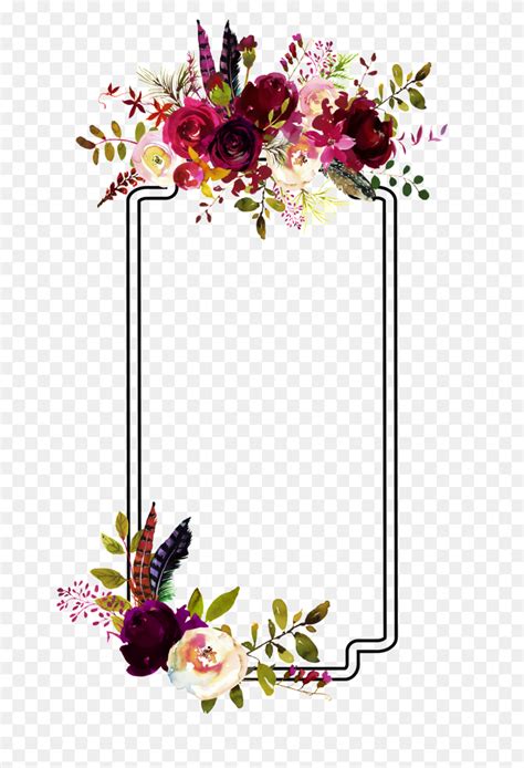 Simple Floral Border Png / Flowers borders download png format ...