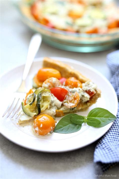 Tomato Zucchini Pie - Delightful Mom Food | Simple Healthy Gluten-Free