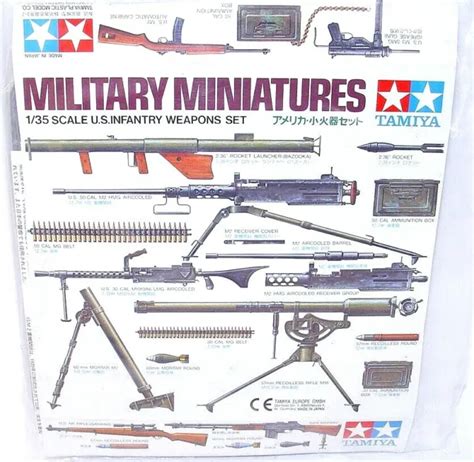 TAMIYA 1:35 WWII US ARMY INFANTRY WEAPONS RIFLES & MACHINE GUNS SET Kit MB`95 $14.99 - PicClick