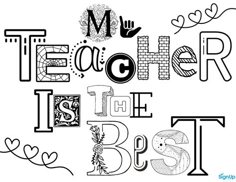 Printable Teacher Appreciation Coloring Pages