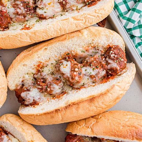 Easy Meatball Sub Recipe - Shugary Sweets