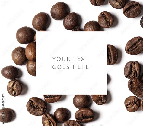 Coffee beans card Stock Photo | Adobe Stock