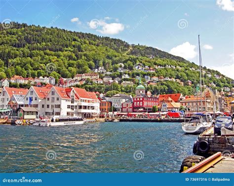 Port of Bergen in Norway editorial photo. Image of city - 73697316