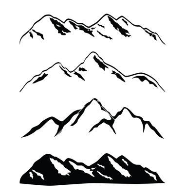 Mountain ranges vector art - Download Snowing vectors - 296797 | Mountain range tattoo, Mountain ...