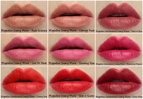 Maybelline Colorsensational Creamy Matte Lipsticks - Lust For Blush & Ravishing Rose Swatches ...