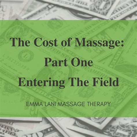 The Cost of Massage: Part One Entering The Field