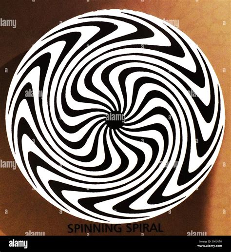 Black and white spiral optical illusion Stock Photo: 68550827 - Alamy