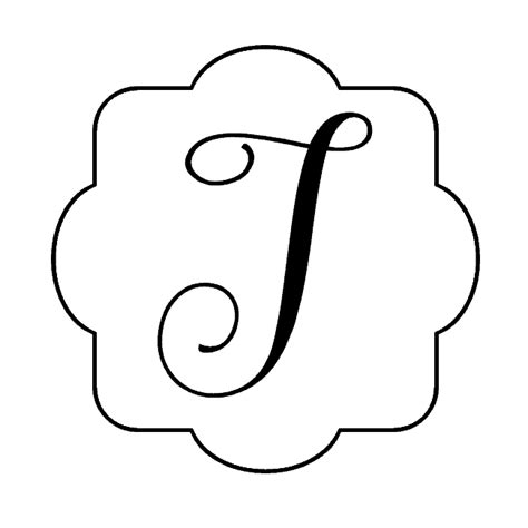 Letter J Monogram | Customize Online | Instant Download