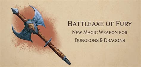 Battleaxe of Fury – new DnD magic weapon - Arcadian Media