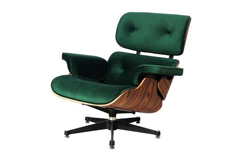 Eames Lounge Chair Set met Ottoman in Palissander & Velvet (limited edition) - Luiestoel.com