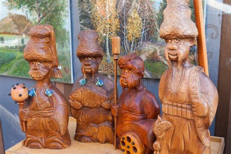 Ukraine, Wooden Sculptures, Cossacks, History, Stock Photo - Image of ...