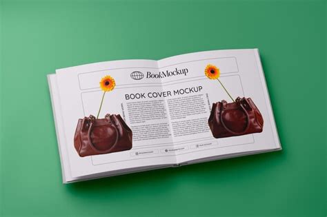 Premium PSD | Square book mockup design